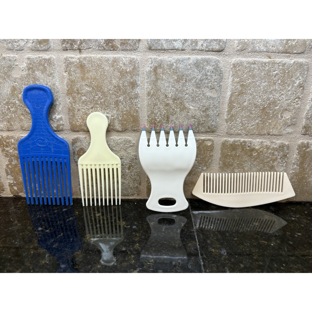 Vintage Goody Hair Picks Lift Combs Tease Retro 80s 90's 4 pc